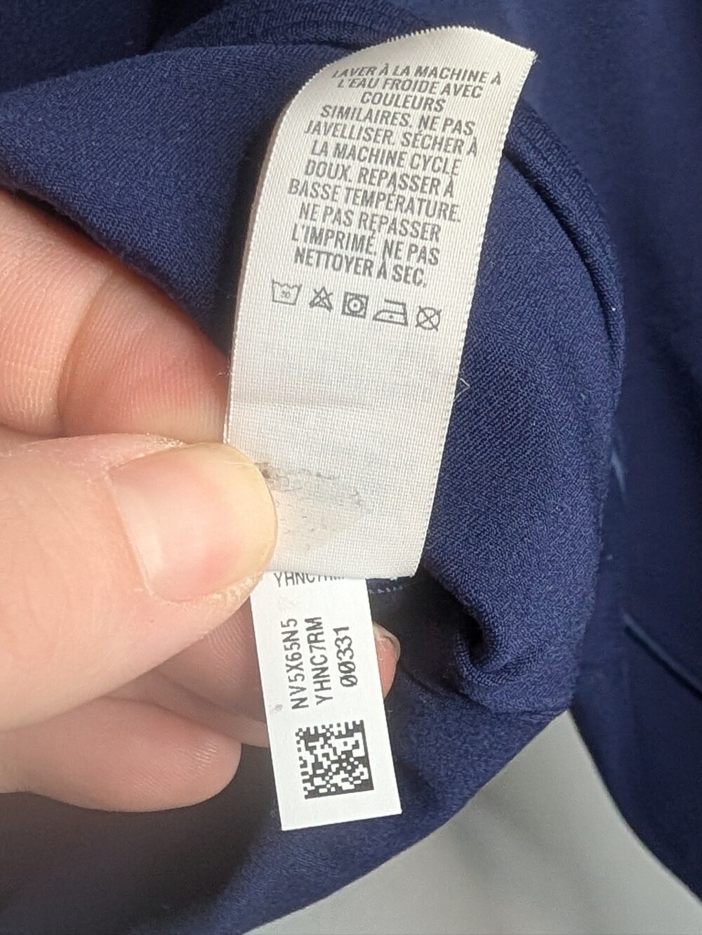 OFFLINE By Aerie Real Me Long Sleeve Polo Shirt Royal Navy Blue Women's Size Lrg - Picture 10 of 16